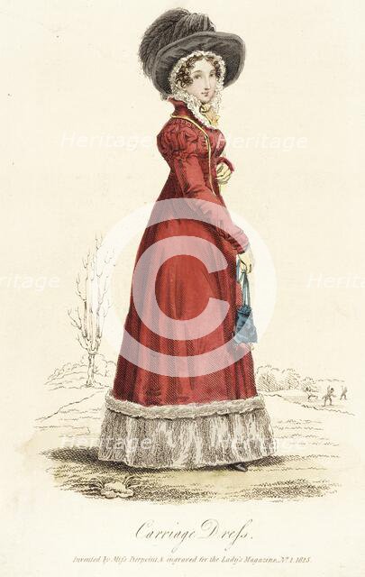 Fashion Plate (Carriage Dress), 1825. Creator: Unknown.