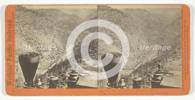 Am. River and Cañon from Cape Horn, River below Railroad 1,400 feet. 57 miles..., 1864/69. Creator: Alfred A. Hart.