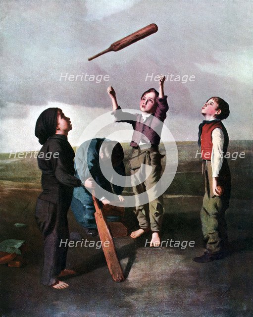 'Tossing for Innings', c1841, (1912).  Creator: Henry Dixon & Son.
