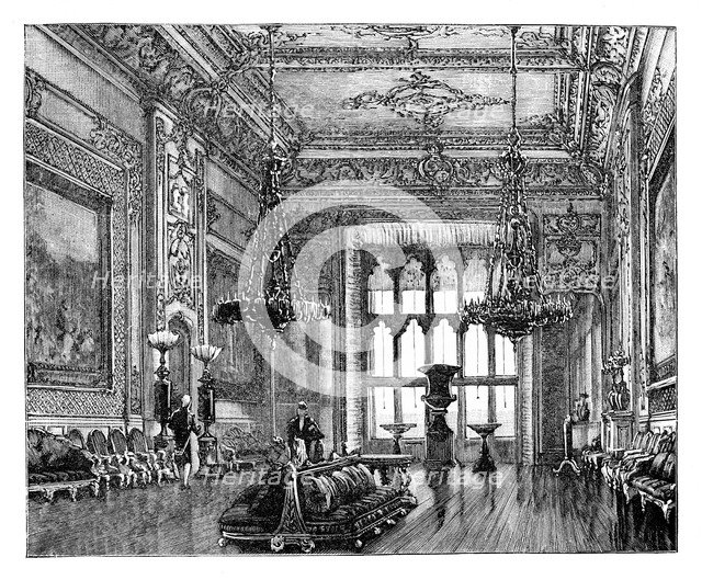 Grand Reception Room, Windsor Castle, c1888. Artist: Unknown