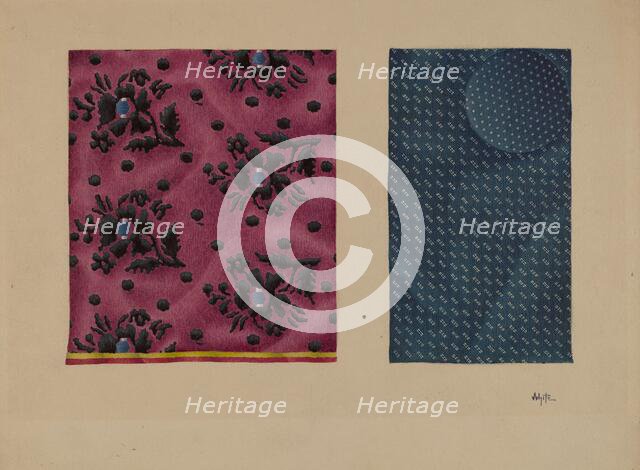 Economy Samples of Silk, c. 1938. Creator: Edward White.