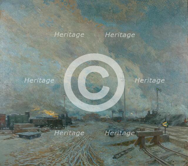 Freight station, c1900. Creator: Rudolf Quittner.