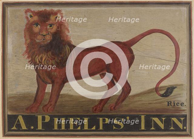 Red Lion Inn Sign, c. 1939. Creator: Martin Partyka.