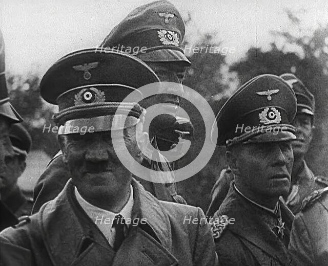 Adolf Hitler With German Officers, 1941. Creator: British Pathe Ltd.