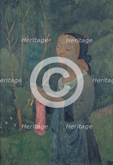 Girl with a Pink Stocking. Artist: Sérusier, Paul (1864-1927)