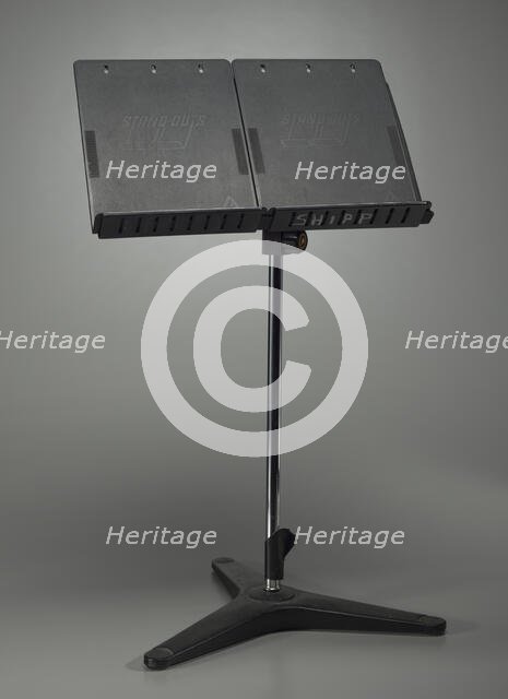 Music stand used by Ginger Smock, late 20th century. Creator: Belmonte.