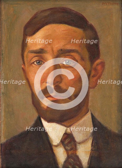 Self-Portrait, around 1920. Creator: Milan Thomka Mitrovsky.