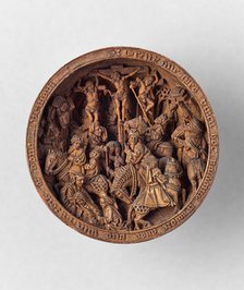 Crucifixion Relief from a Rosary Bead, 1500/25. Creator: Unknown.