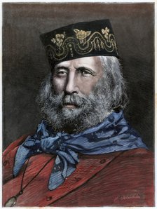 Giuseppe Garibaldi, Italian patriot, 1882. Artist: Unknown