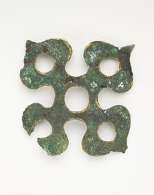 Ornament in the form of a persimmon receptacle (fragment), Han dynasty, 206 BCE-220 CE. Creator: Unknown.