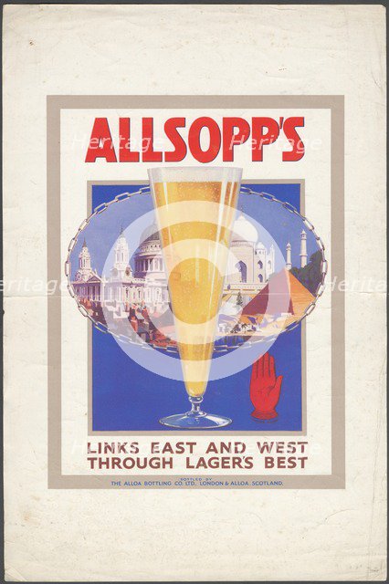 Allsopp's Lager, 1920s. Artist: Wilfred Fryer