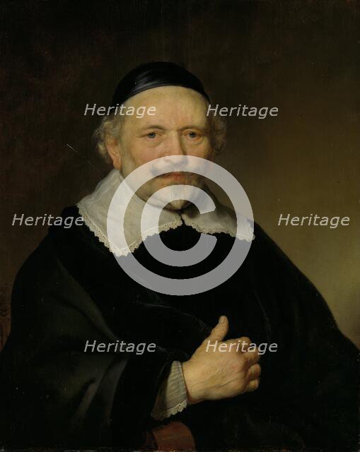 Portrait of a Man, probably Augustijn Wtenbogaert (1577-1655), c.1643. Creator: Govaert Flinck.