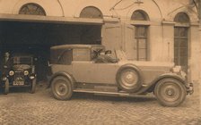 Garage at the Cuban Embassy in Brussels, Belgium, 1927.  Creator: Unknown.