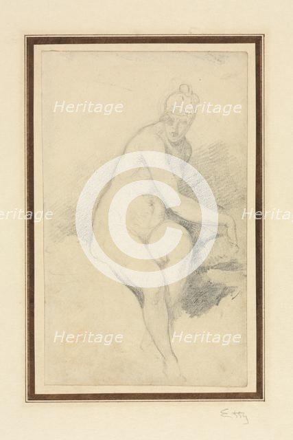 Seated Nude. Creator: William Etty (British, 1787-1849).