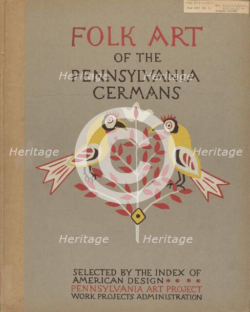 Study for Portfolio Cover: "Folk Art of Rural Pennsylvania", 1935/1942. Creator: Unknown.