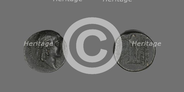 Coin Depicting the God Apollo, 146-139 BCE, issued by of Demetrius II. Creator: Unknown.