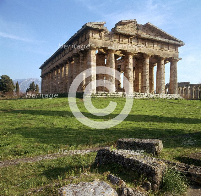 The so-called temple of Neptune at Paestum, 5th century BC. Artist: Unknown