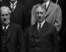 International Leaders Gathering on the Steps of a Building for a Conference on Economic..., 1931. Creator: British Pathe Ltd.