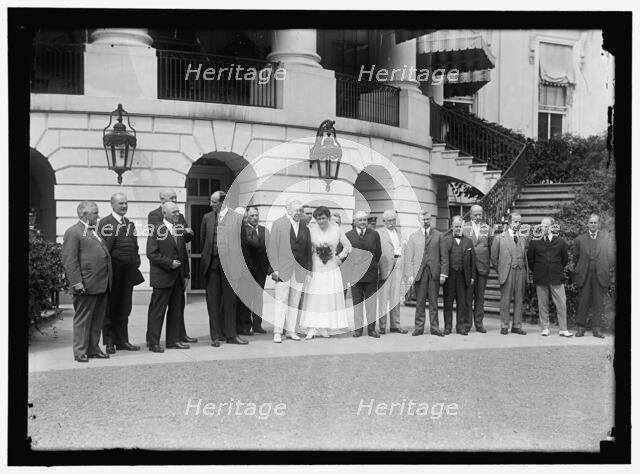 Wilson, Woodrow - group at White House, between 1910 and 1917. Creator: Harris & Ewing.