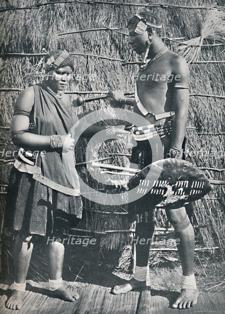 A pair of Zulu lovers, 1912. Artist: Unknown.