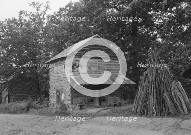 Tobacco barn near Gordonton, North Carolina, 1939. Creator: Dorothea Lange.