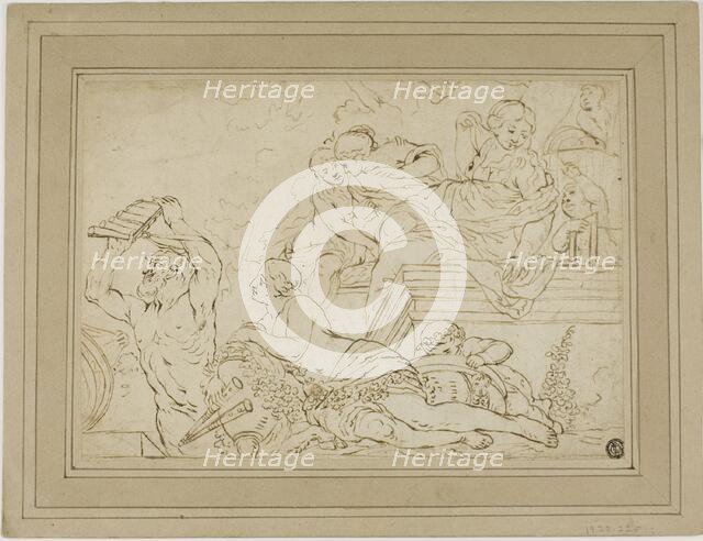 Scene with Nymphs and Satyr, n.d. Creator: Nicolas Loir.