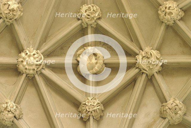 Roof bosses at Eltham Palace, London, 1999. Artist: J Bailey