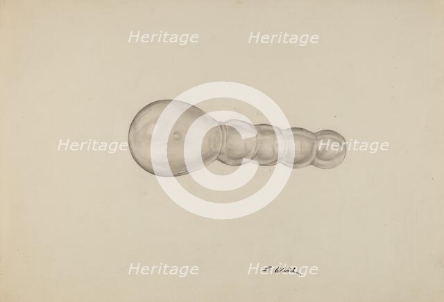 Glass Darning Ball, c. 1941. Creator: Paul Ward.