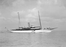 The steam yacht 'Lorna', 1911. Creator: Kirk & Sons of Cowes.