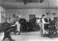 Printing press room, Carlisle Indian School, Carlisle, Pennsylvania, 1901. Creator: Frances Benjamin Johnston.