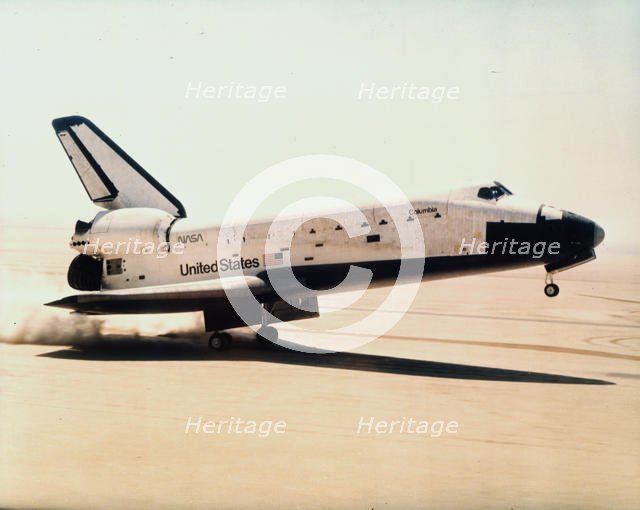 Space shuttle landing, 1981. Creator: NASA.