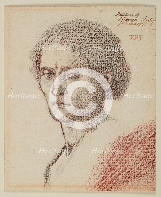 St George Series - Head Study of St George for 'The Return of St George and the Princess', 1865-66. Creator: Sir Edward Coley Burne-Jones.