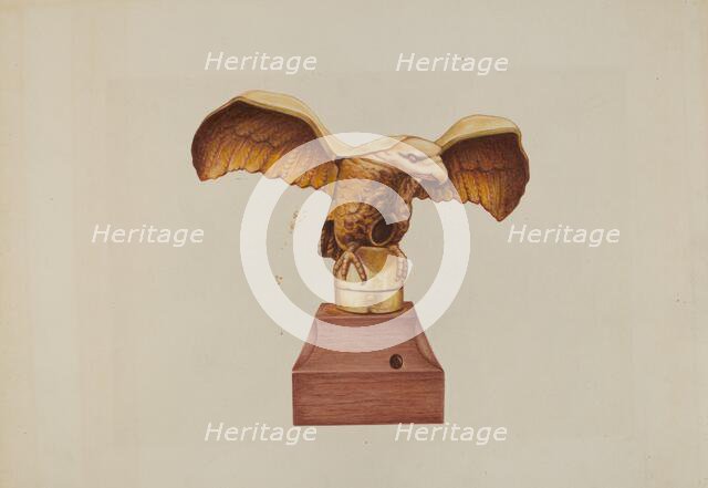 Flag Pole Holder, c. 1937. Creator: Arthur Stewart.