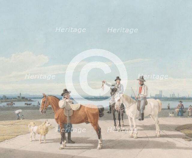 Horsemen near Munich, 1830. Creator: Wilhelm von Kobell.