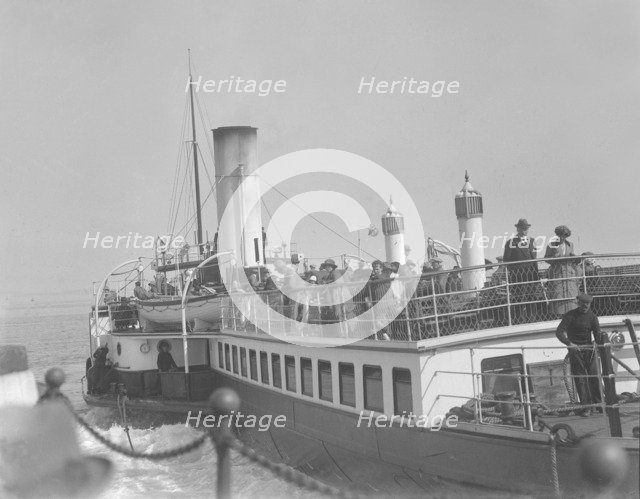 The 353 ton 'Bournmouth Queen' closeup from port quarter, 1923. Creator: Kirk & Sons of Cowes.