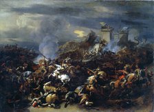 'Battle between Alexander and Porus', 326 BC, (mid to late 17th century). Artist: Nicolaes Berchem