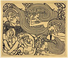 Image Design for a Poster, Wagenaar's Cantata 'The Shipwreck', 1899. Creator: Jan Toorop.