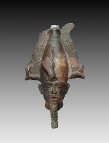 Head of Osiris and Statuette, 664-525 BC. Creator: Unknown.