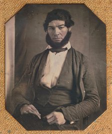 Man with Chin Curtain Beard, 1840s. Creator: Unknown.
