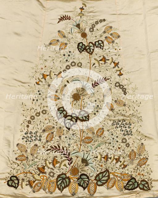 Embroidered Skirt Panel, 1800s. Creator: Unknown.