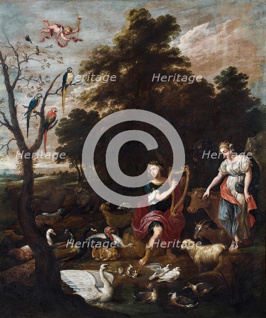 Orpheus among the animals, 1660s.