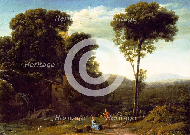 Pastoral Landscape with a Mill, 1634. Artist: Lorrain, Claude (1600-1682)
