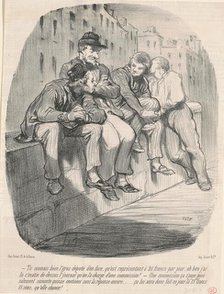 Tu connais bien l'gros député d'en face ..., 19th century. Creator: Honore Daumier.
