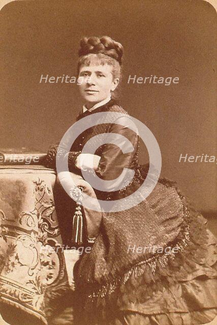 Portrait of the pianist and composer Marie Jaëll, née Trautmann (1846-1925), 1880s. Creator: Dupont, Aimé (1842-1900).