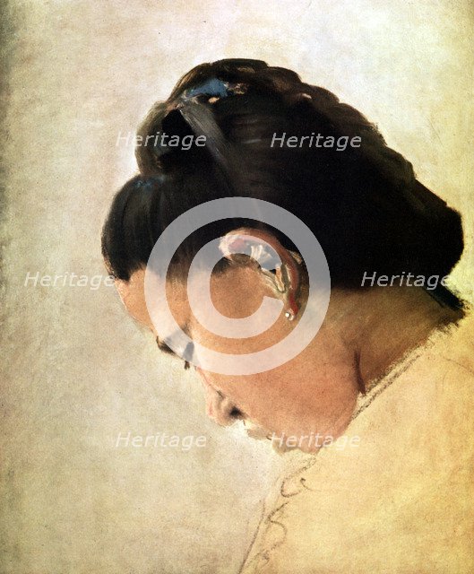 'Tete de Jeune Fille', late 19th century, (1929). Artist: Georges-Pierre Seurat