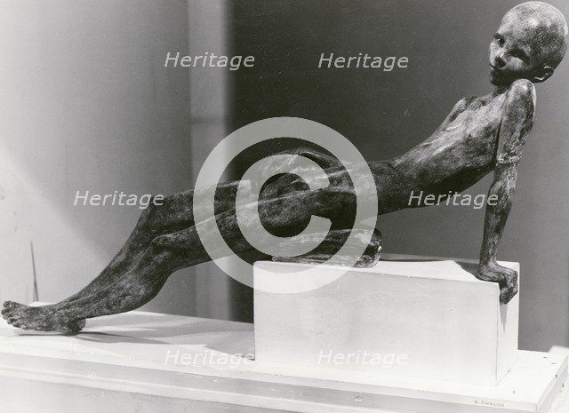 'Reclining Boy', sculpure by George Ehrlich, Festival of Britain, South Bank, Lambeth, London, 1951. Artist: Unknown.