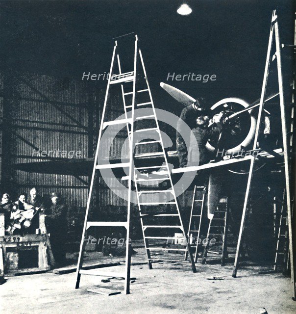 'The ground crew's work is never done', 1941. Artist: Cecil Beaton.