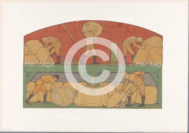 Design for painting in the Berlage stock exchange: De Handel, 1878-1938. Creator: Richard Roland Holst.