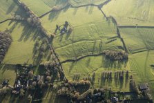 Shrunken village earthworks and ridge and furrow earthworks, near Carlton Curlieu, Leics, 2020. Creator: Damian Grady.