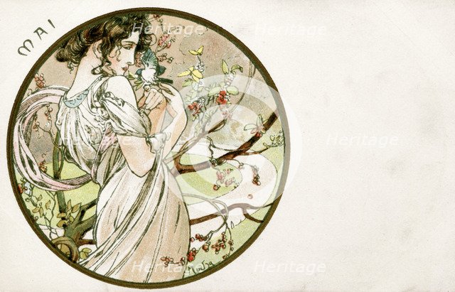 'May', 1900. Artist: Alphonse Mucha